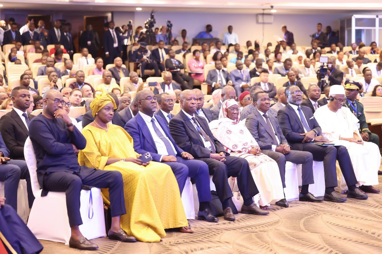 African technology summit with digital screens